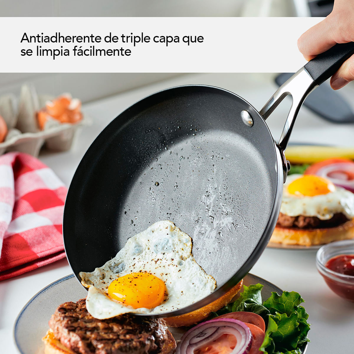 Sartén 20cm, acero inoxidable, placa de inducción, KitchenAid. img #8