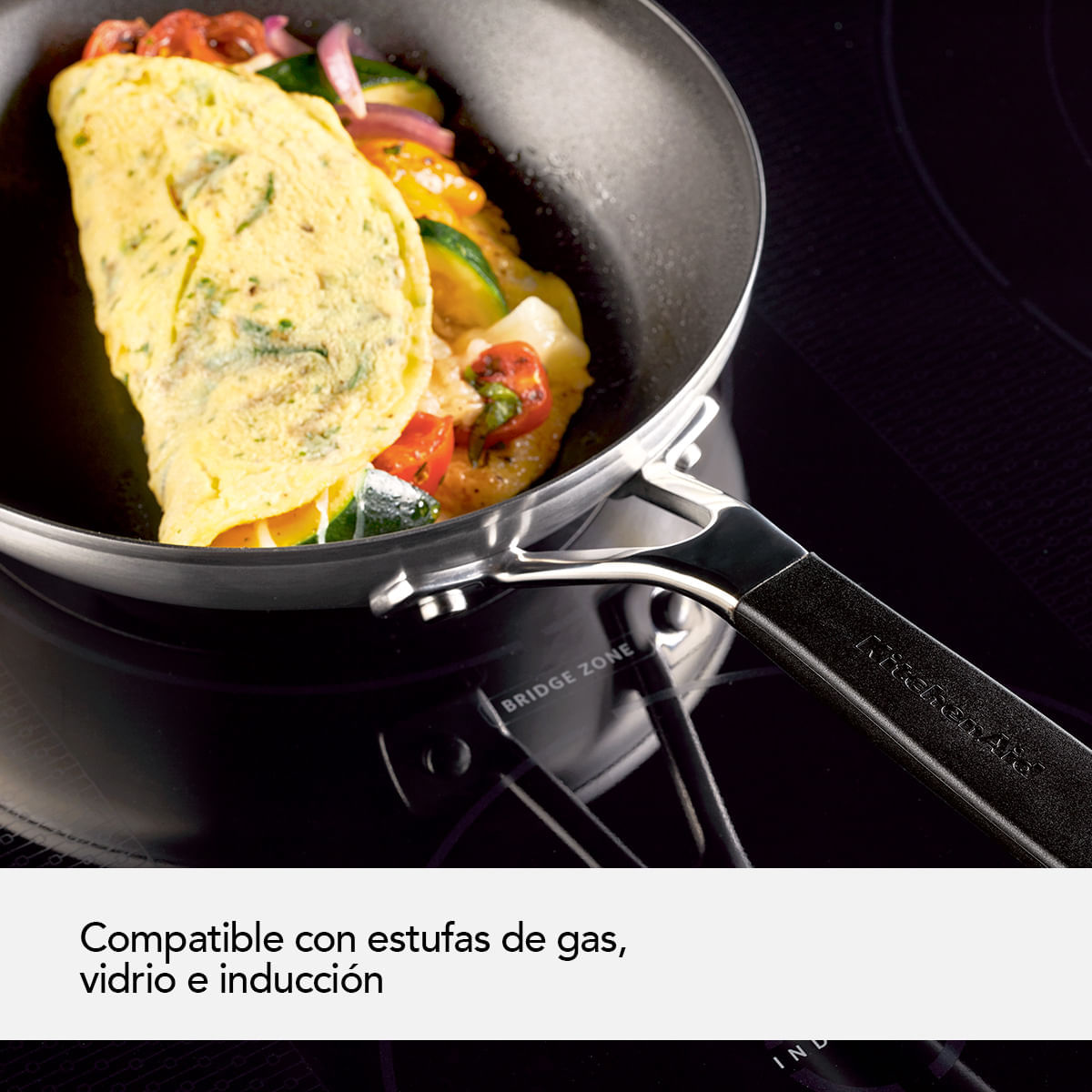 Sartén 20cm, acero inoxidable, placa de inducción, KitchenAid. img #9