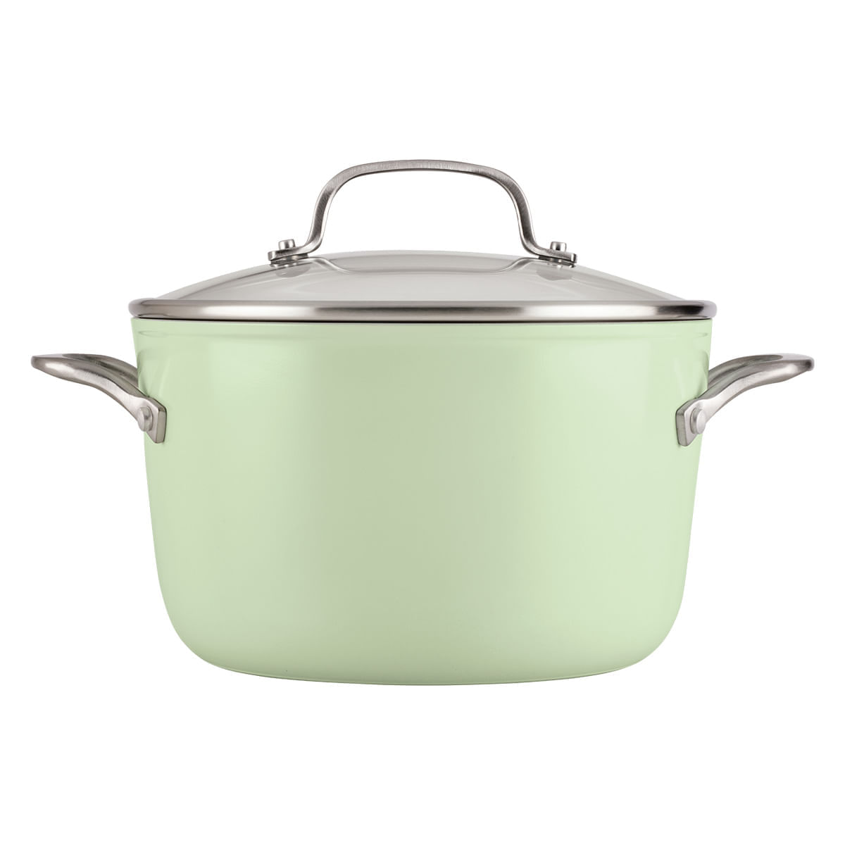 Juego de Ollas 10 pzs, Anodizado Duro, Antiadh cerámico. Inducción. color Pistachio, KitchenAid img #5
