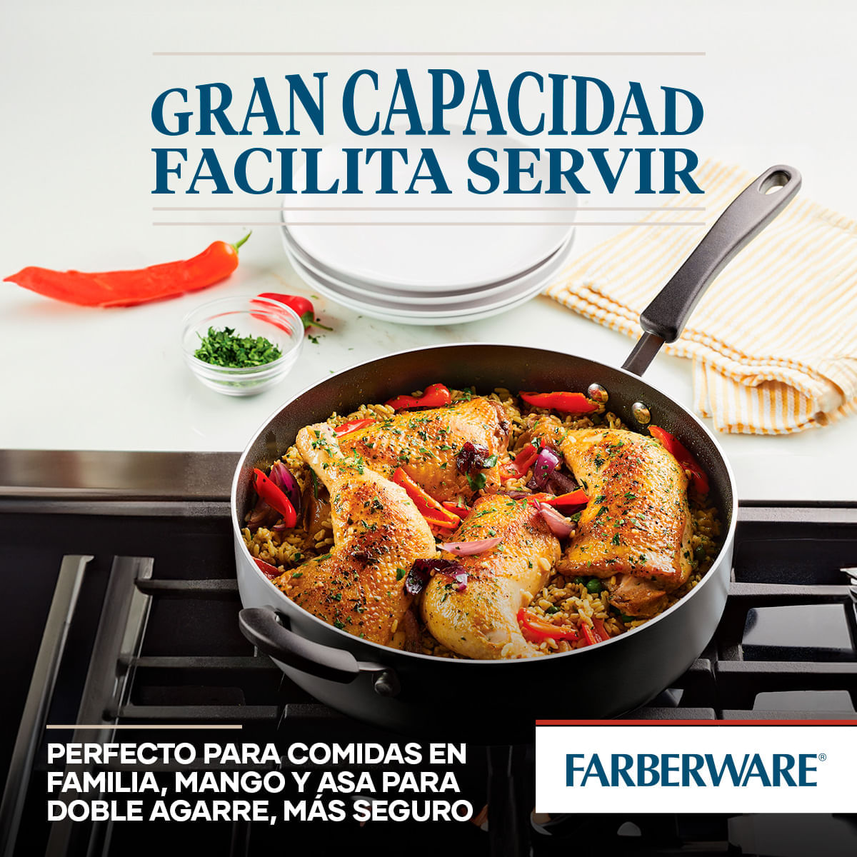 Sartén Jumbo 30cm, antiad. DiamondMax® Cookstart Farberware. img #6