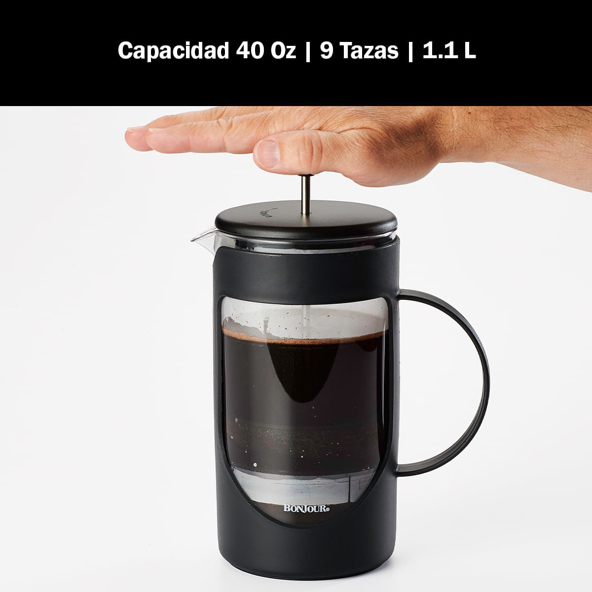 Prensa Francesa 40 onzas/ 9 tazas/ 1.1L, en plástico Tritan™ con filtro Lock and Toss. BonJour. img #6