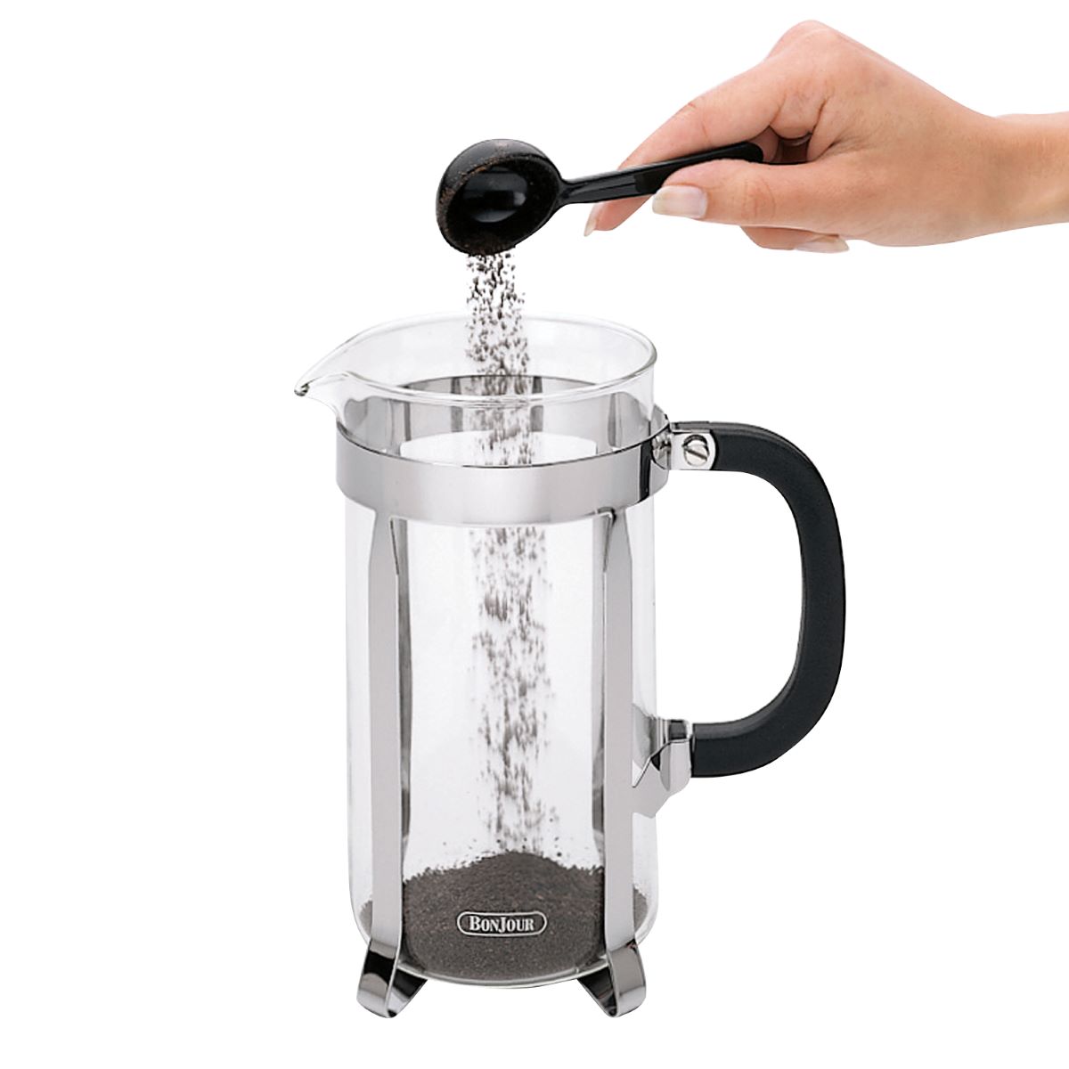 Prensa Francesa 33.8 onzas/ 8 tazas/ 1L, acero inoxidable con jarra de vidrio templado borosilicato. Monet, BonJour. img #1