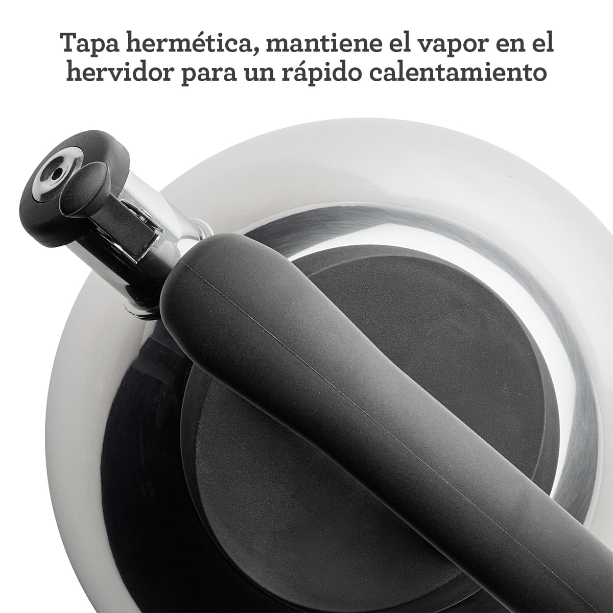 Tetera con silbido, 2.1L,  cuerpo en acero inoxidable, placa de inducción.  Farberware. img #5