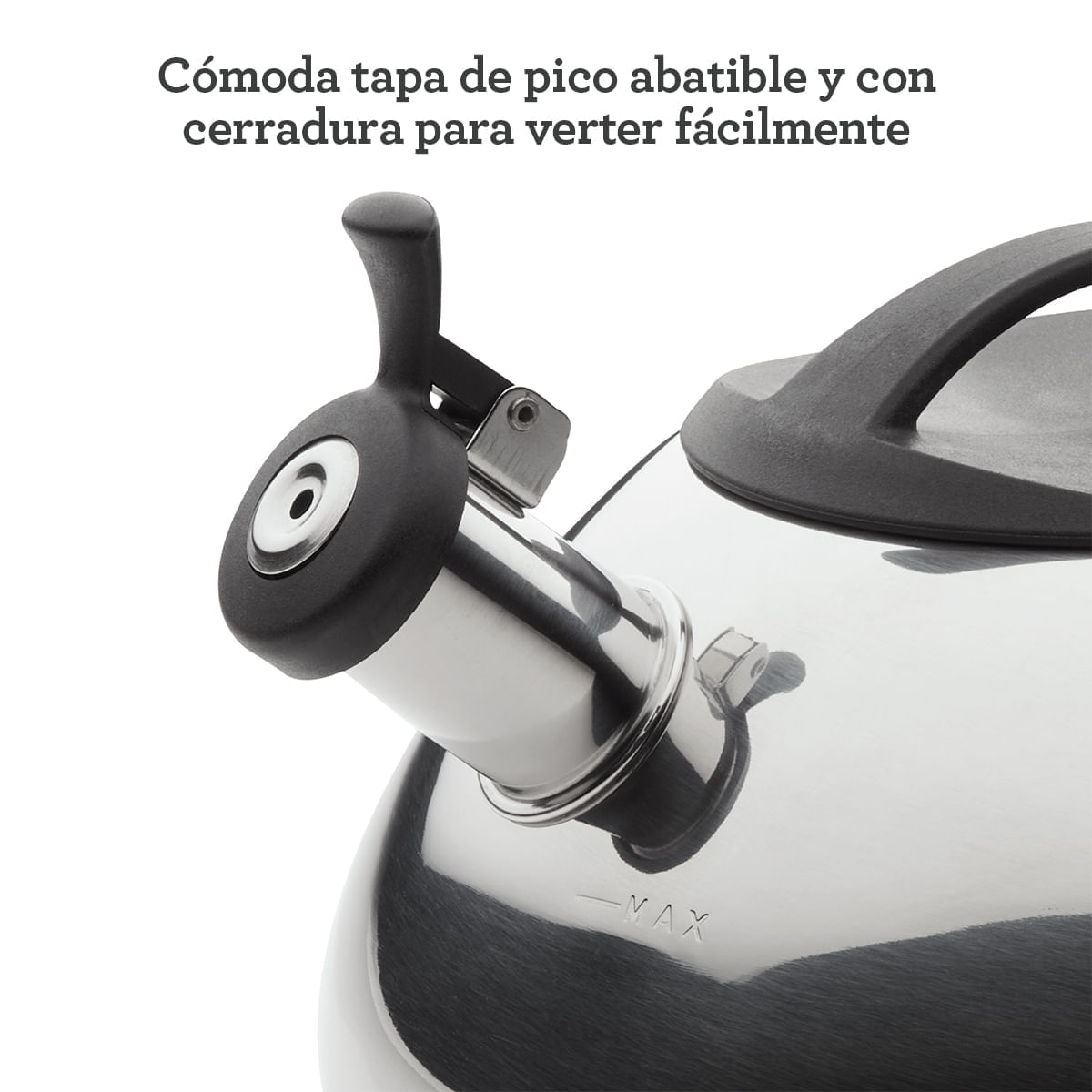Tetera con silbido, 2.1L,  cuerpo en acero inoxidable, placa de inducción.  Farberware. img #7