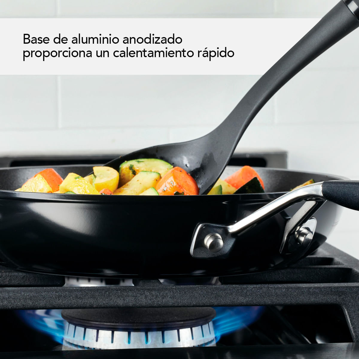 Sartén anodizado duro antiadherente, Negro Onyx KitchenAid. img #6