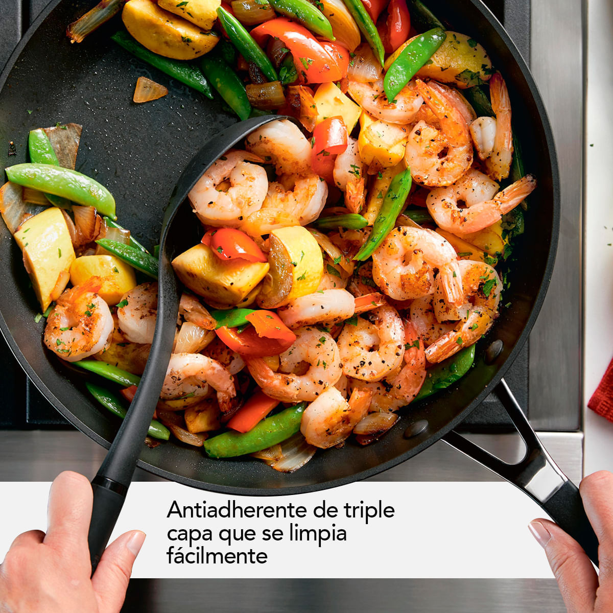 Sartén anodizado duro antiadherente, Negro Onyx KitchenAid. img #8