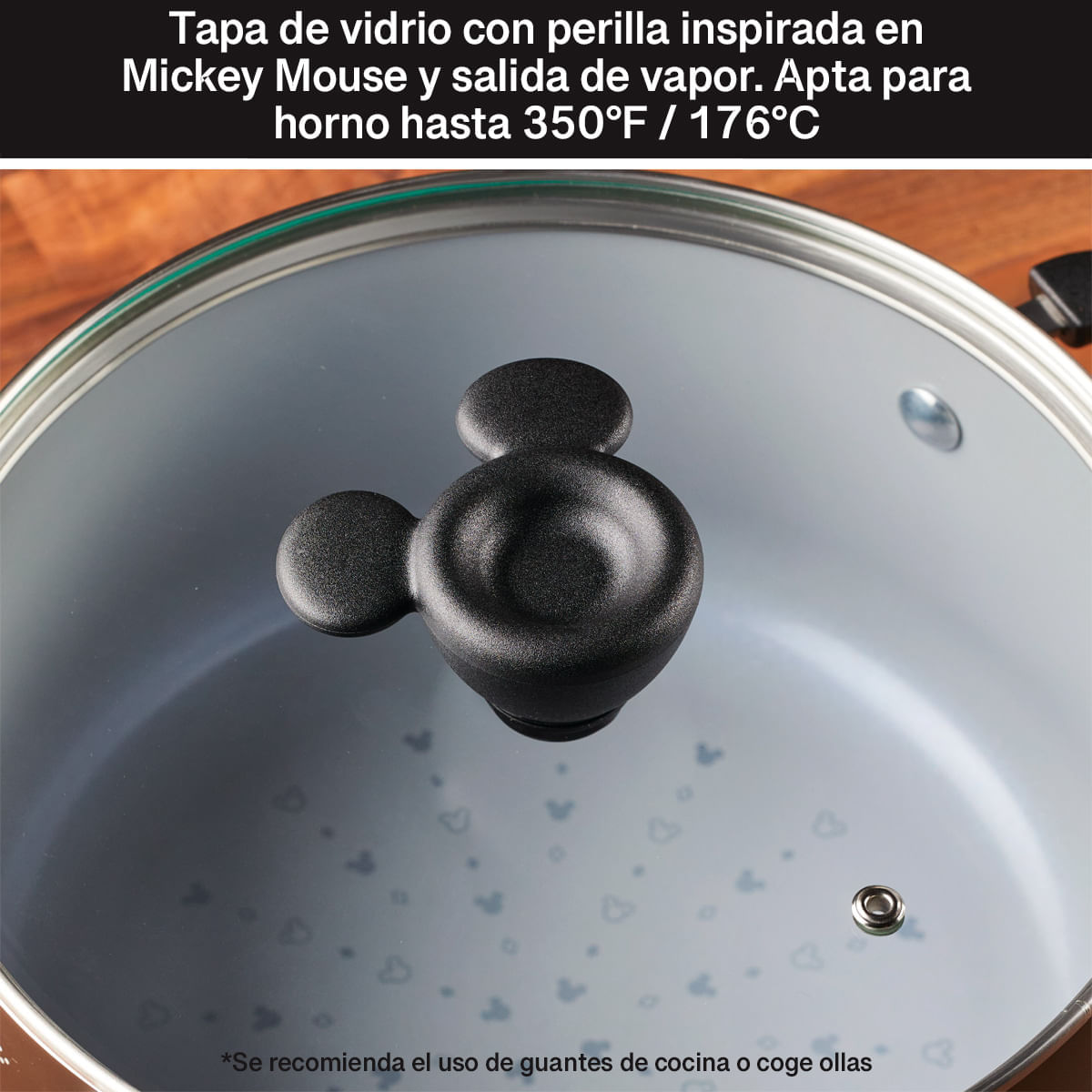 Perol 18cm, antiadherente cerámico. Colección Disney Home Monochrome. Farberware img #5