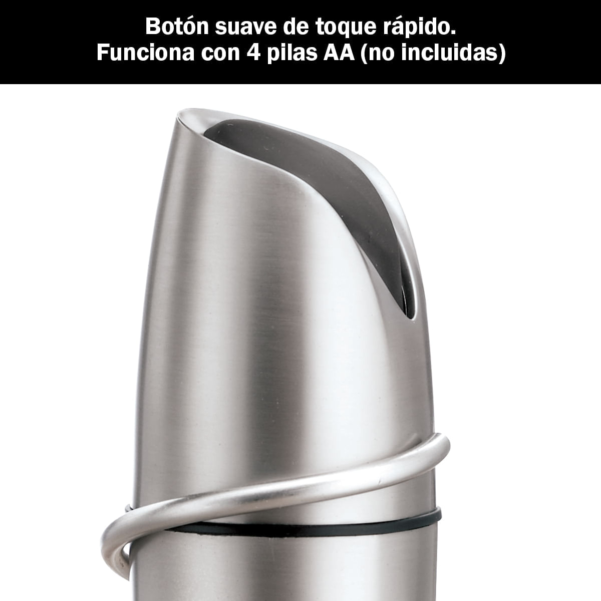 Mezclador/espumador acero inoxidable. Funciona con baterias (pilas).  BonJour. img #3