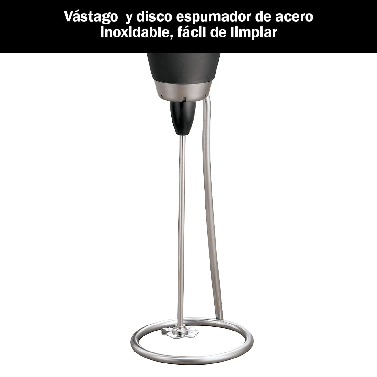 Mezclador/espumador acero inoxidable. Funciona con baterias (pilas).  BonJour. img #2
