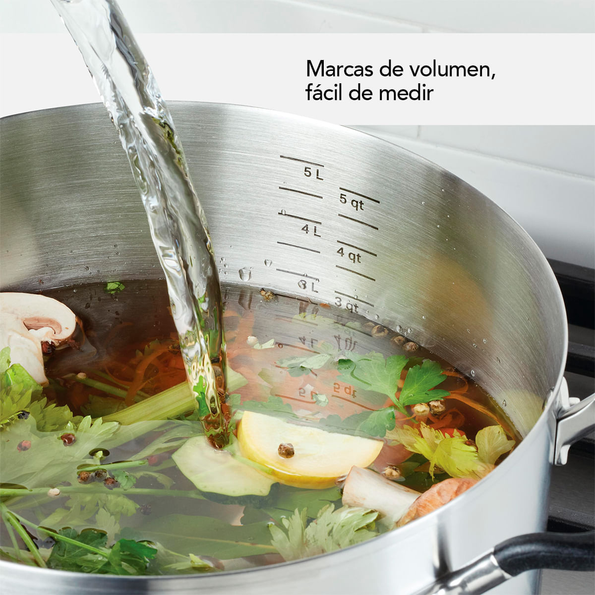 Juego de Ollas 10Pzs, acero inoxidable, placa de inducción, KitchenAid. img #8