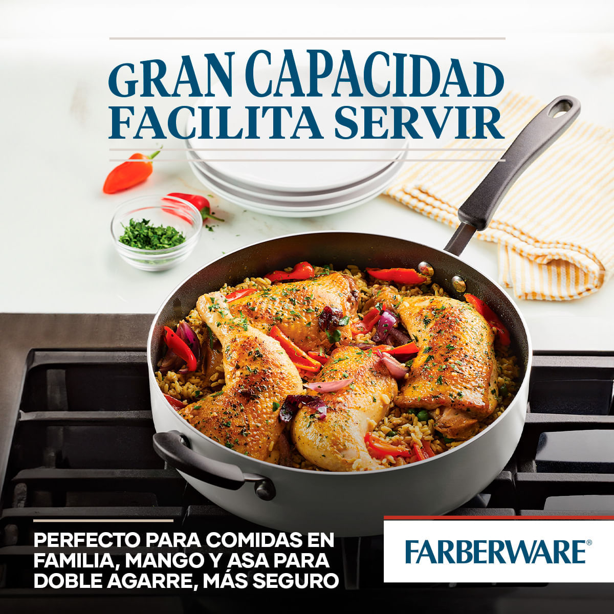 Sartén Jumbo 30cm, antiad. DiamondMax® Cookstart Farberware. img #6