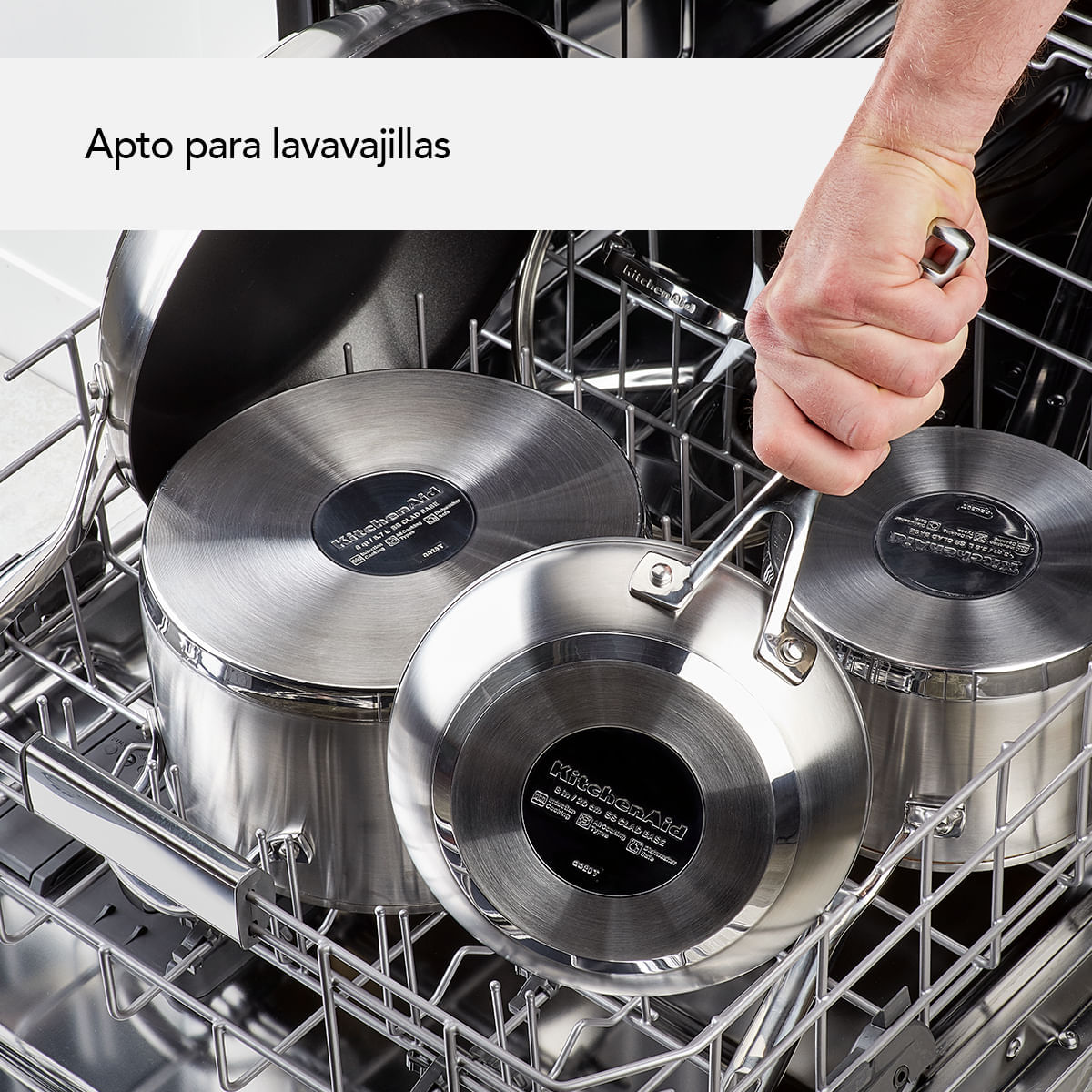 Juego de Ollas 11Pzs, acero inoxidable, placa de inducción, KitchenAid. img #10