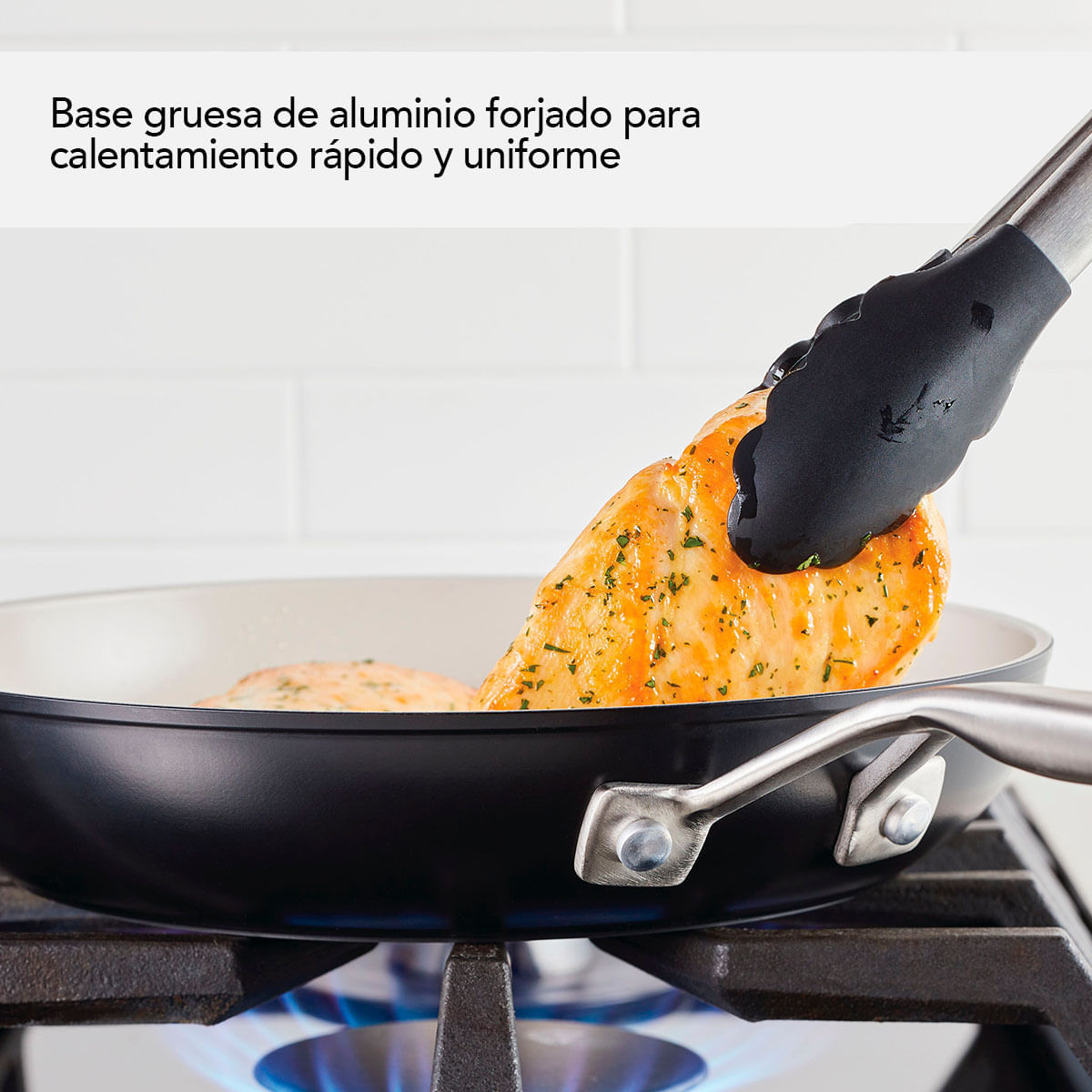 Juego de Ollas 8Pzs. Aluminio forjado. Antiadherente cerámico.Color Negro. KitchenAid img #3