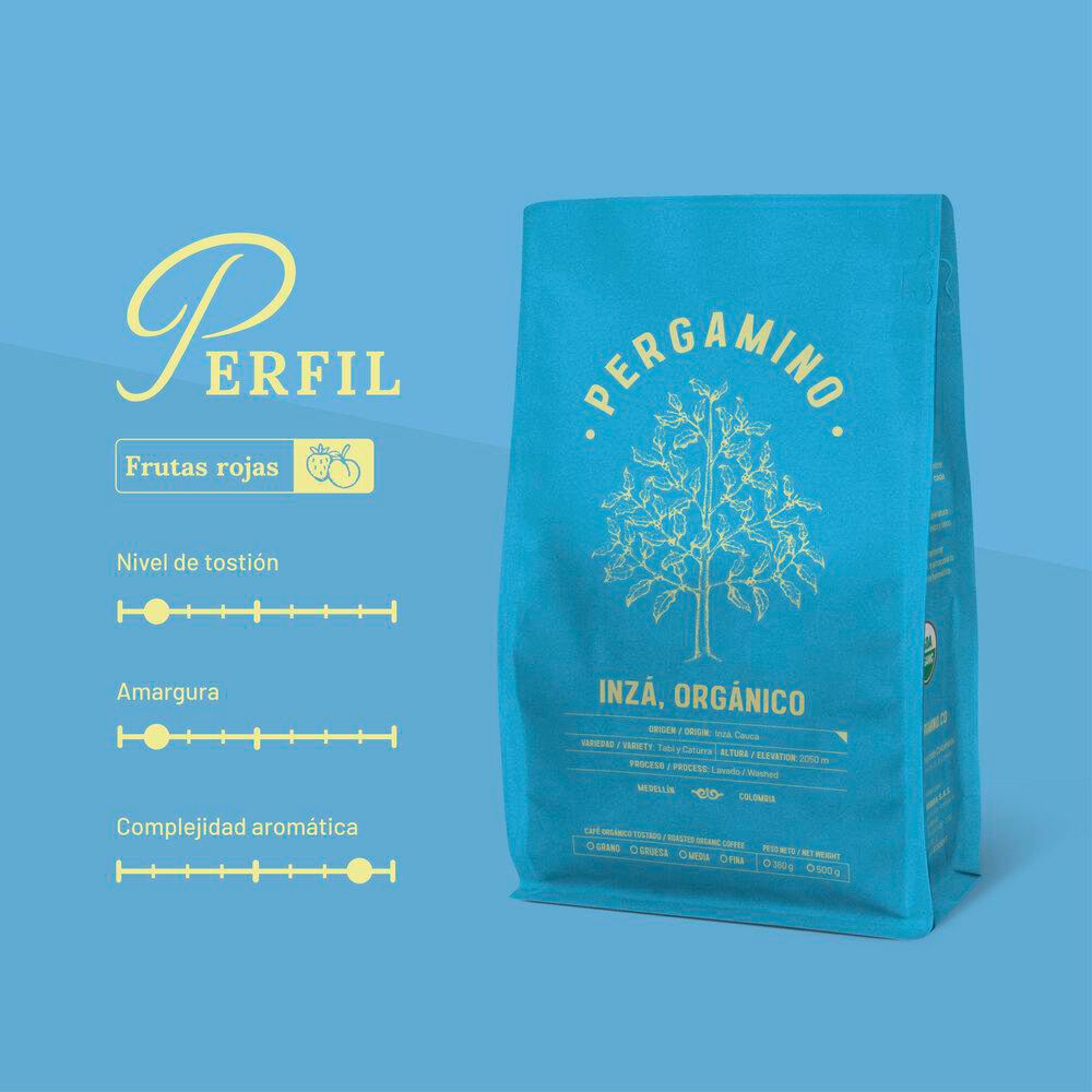 Café PERGAMINO molido Inzá orgánico (360  gr) img #3