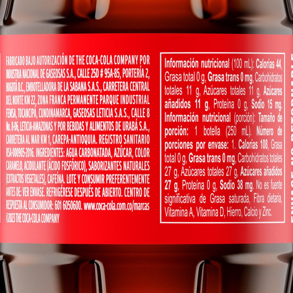 Gaseosa COCA COLA original x6und 250ml (1500  ml) img #4