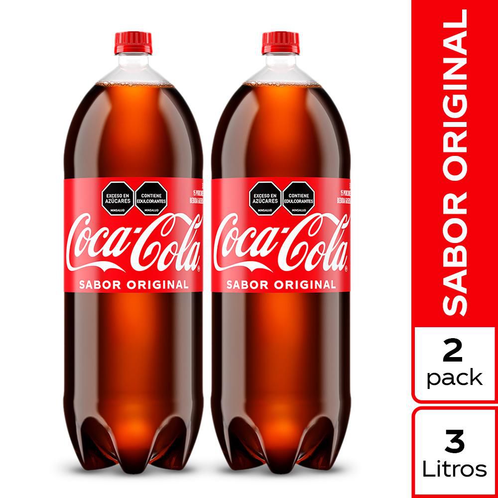 Gaseosa COCA COLA original x2und 3lt (6000  ml) img #1