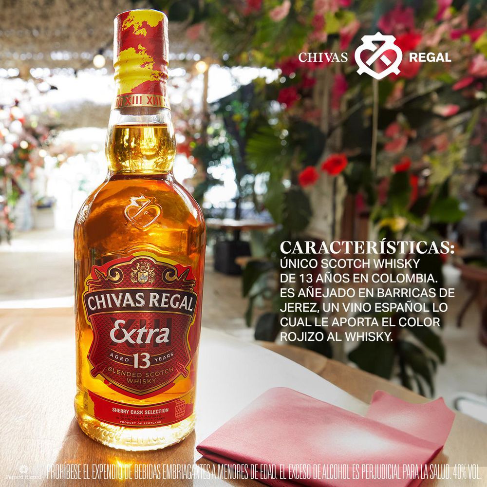 Whisky CHIVAS REGAL blended extra 13 sherry 13 años (700  ml) img #2