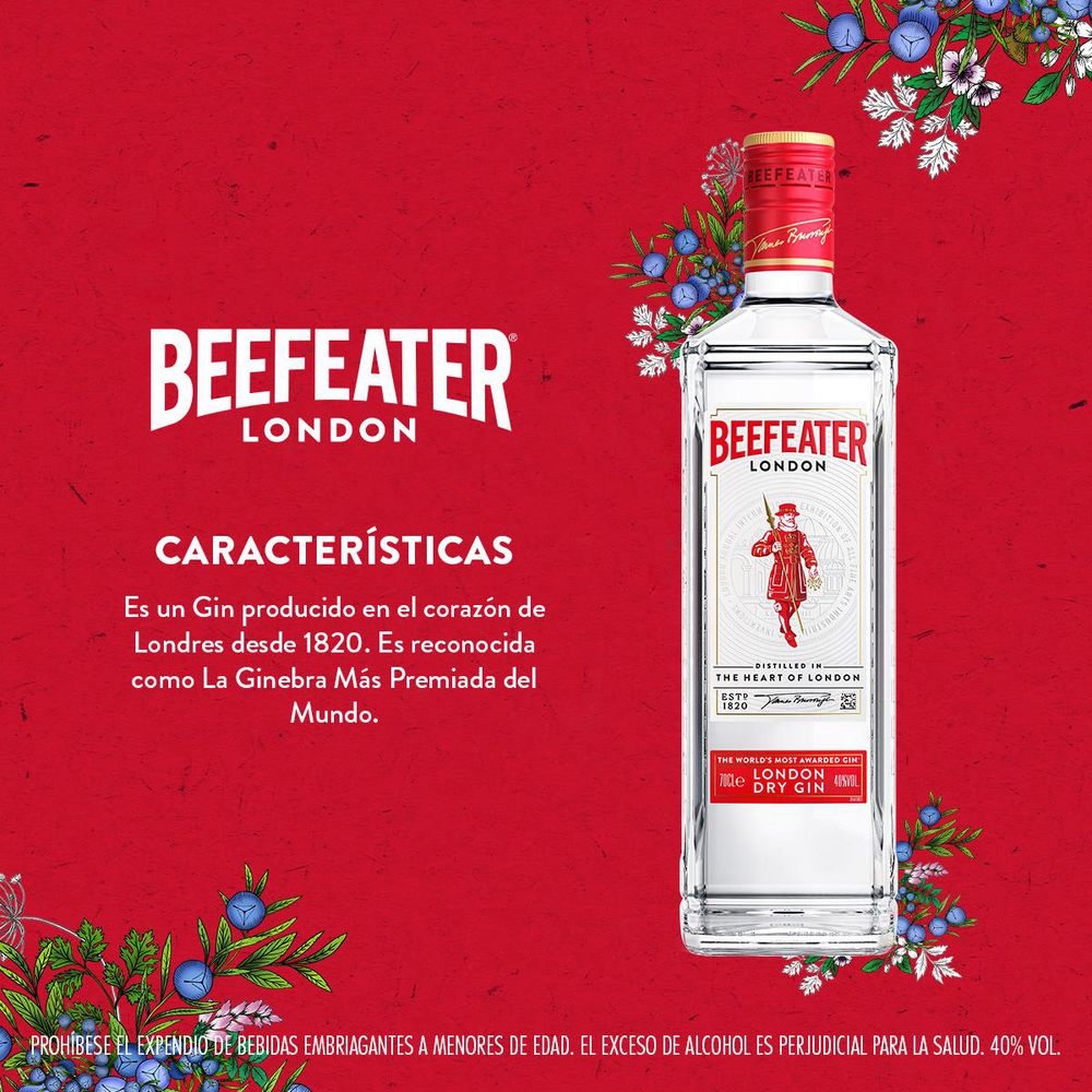 Ginebra BEEFEATER London dry (700  ml) img #2