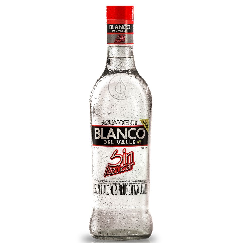Aguardiente BLANCO Del Valle sin azúcar botella (750  ml) img #1