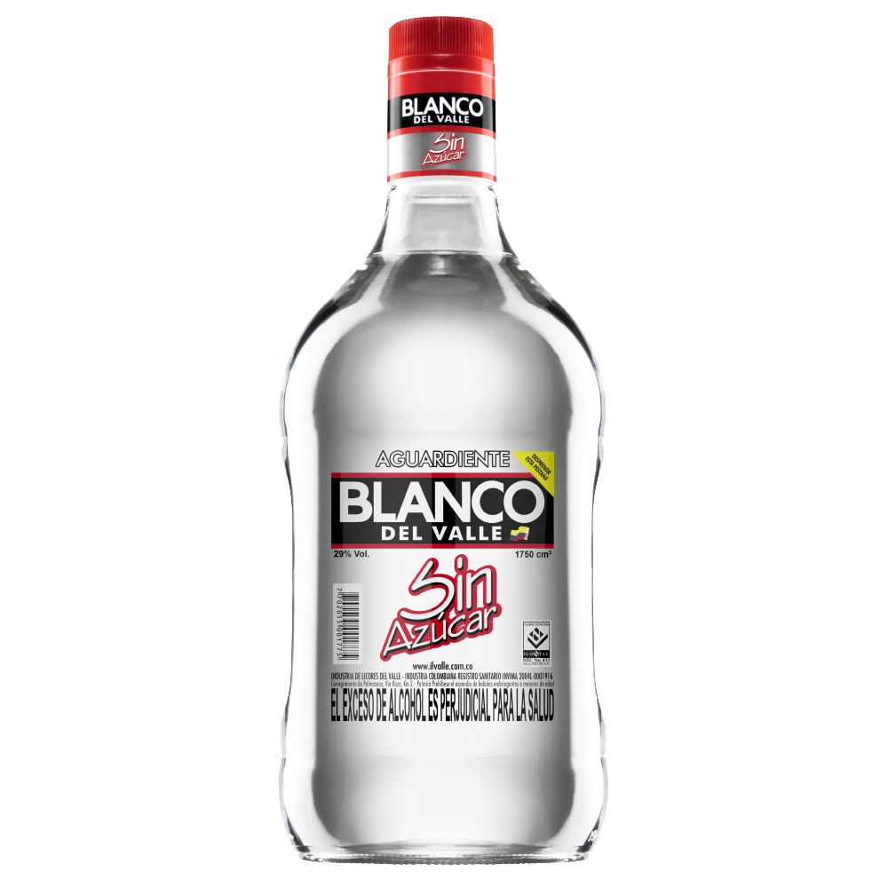 Aguardiente BLANCO Del Valle sin azúcar garrafa (1750  ml) img #1