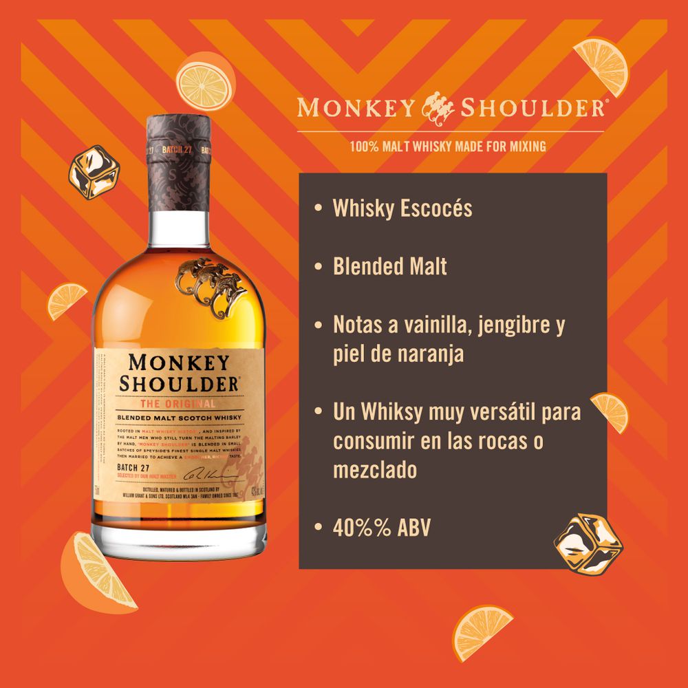 Whisky MONKEY SHOULDER The Original Blended Malt Scotch  (700  ml) img #2