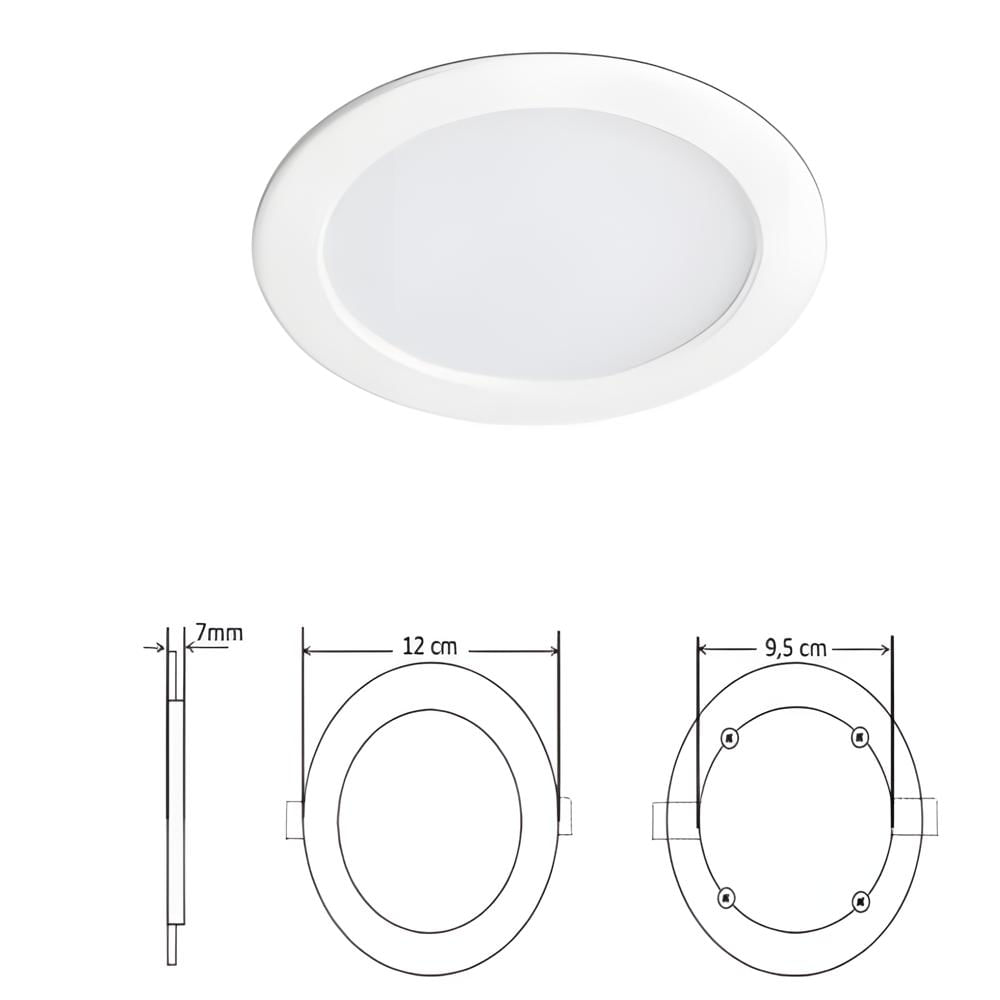Panel Led Incrustar 6W Luz Blanca img #3