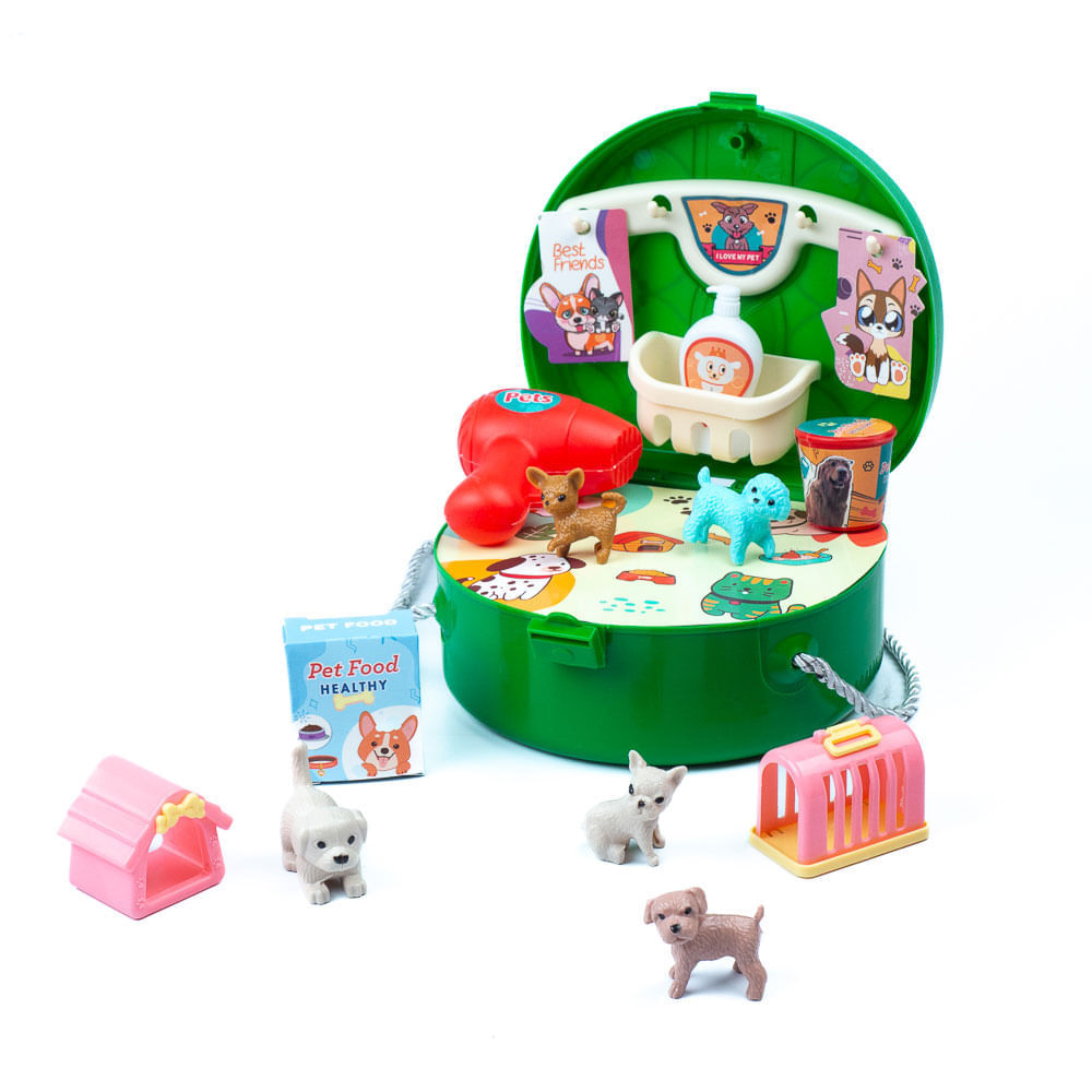 Carterita Infantil Veterinaria Set de Mascotas 19 Piezas img #1