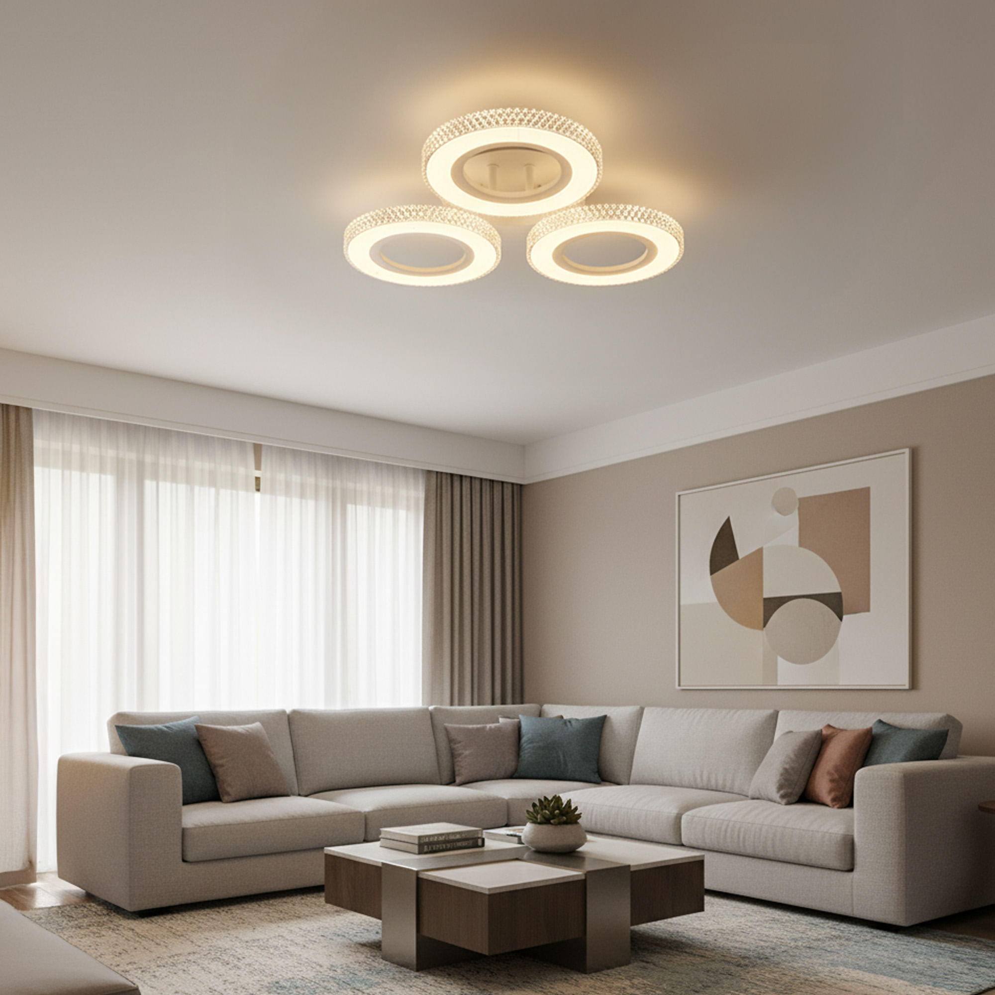 Lámpara de Techo Inteligente VTA+ Neexi Shine CCT 40W WiFi img #2