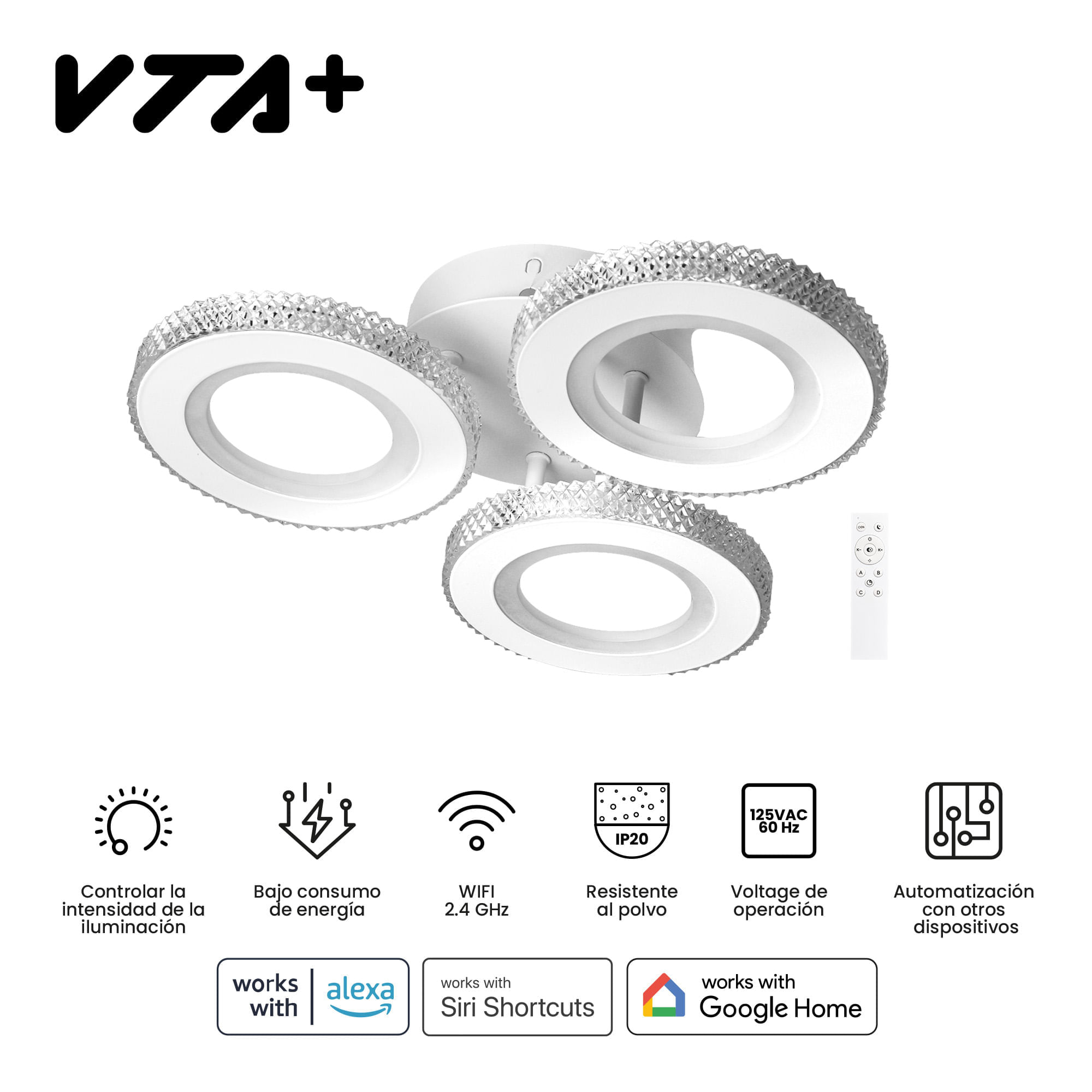 Lámpara de Techo Inteligente VTA+ Neexi Shine CCT 40W WiFi img #5