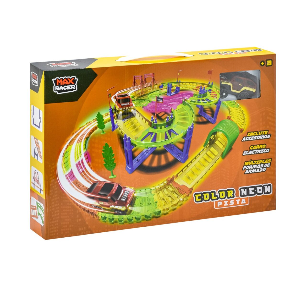 Pista Colores Neón con Carro Eléctrico Max Racer img #5