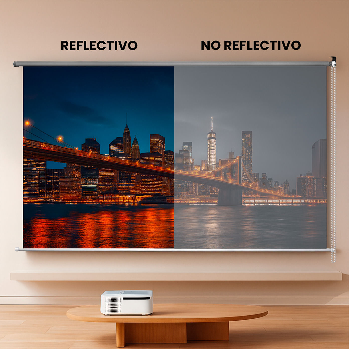 Telón Reflectivo Retráctil Manual 100” img #7
