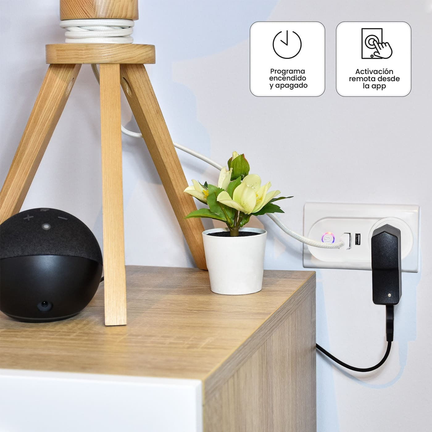 Toma Corriente Inteligente VTA+ con 2 Puertos USB img #4