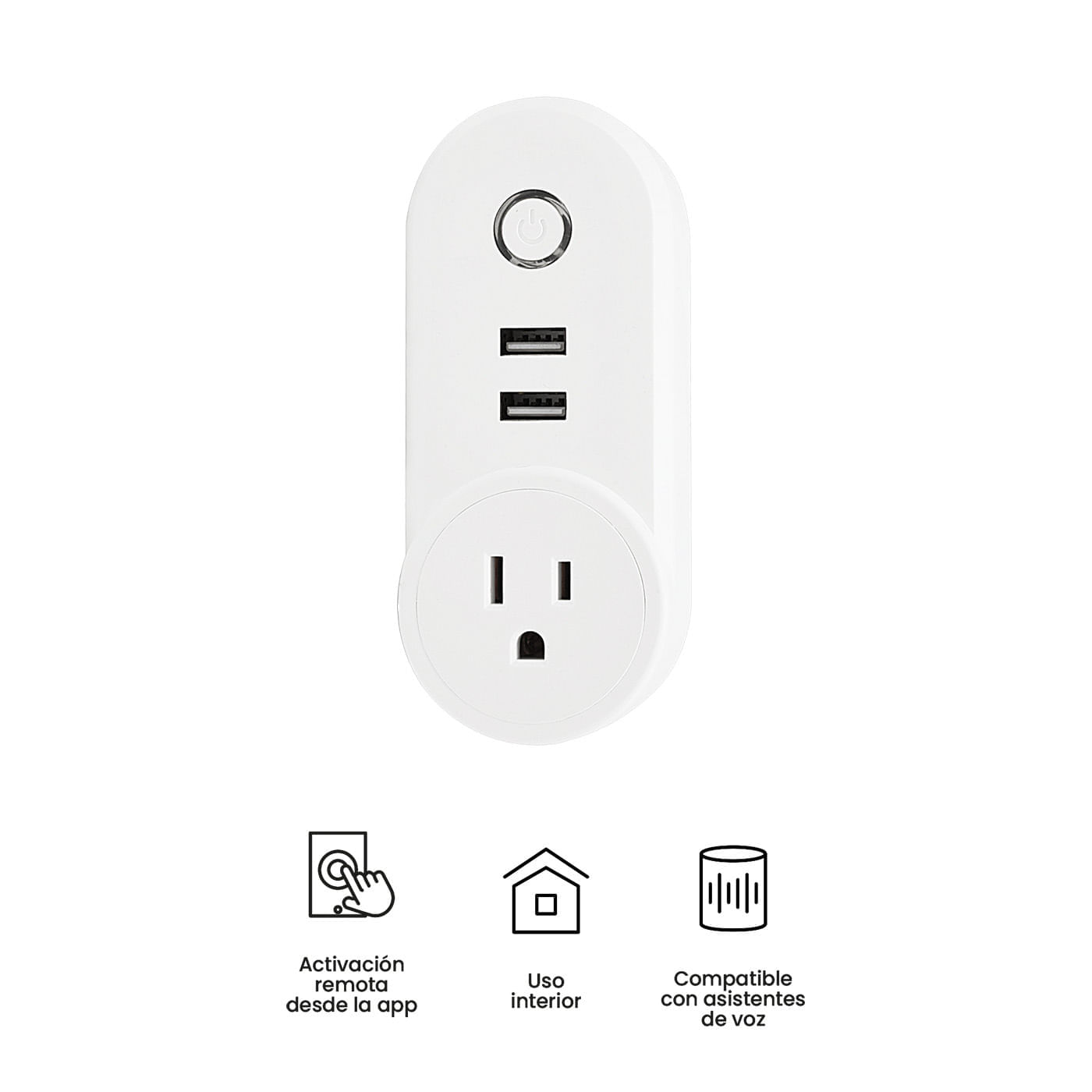 Toma Corriente Inteligente VTA+ con 2 Puertos USB img #3
