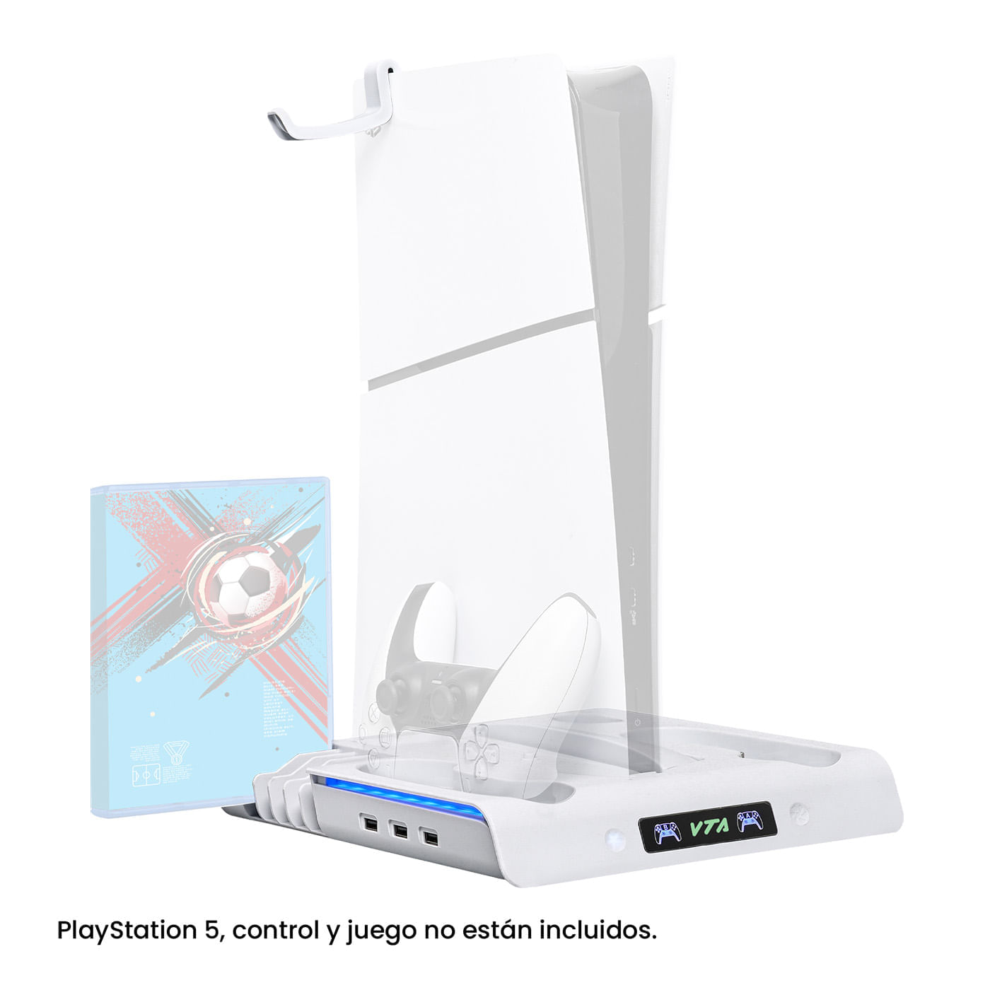 Base Soporte PS5 Slim/Pro VTA con Carga Dual RGB img #3