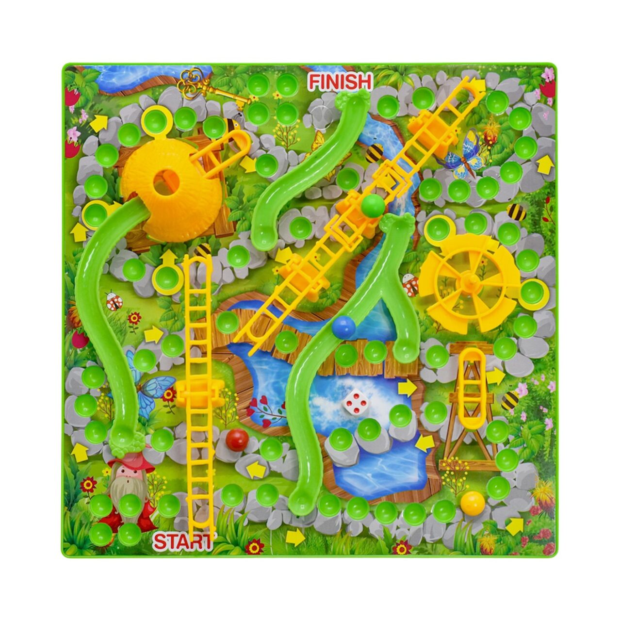 Escaleras y Serpientes 3D con Dado y Fichas King Games img #1