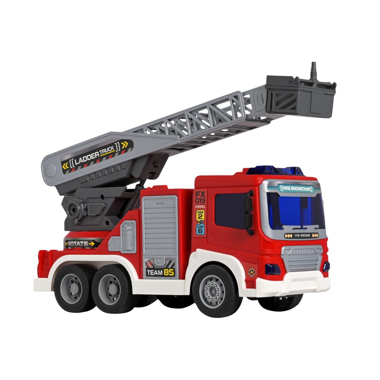 Camión de Bomberos a Fricción con Luces y Sonido Max Racer img #1