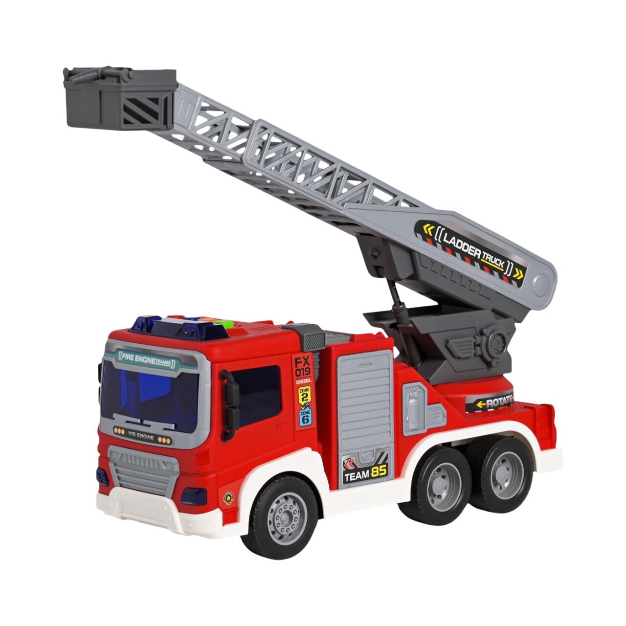 Camión de Bomberos a Fricción con Luces y Sonido Max Racer img #4