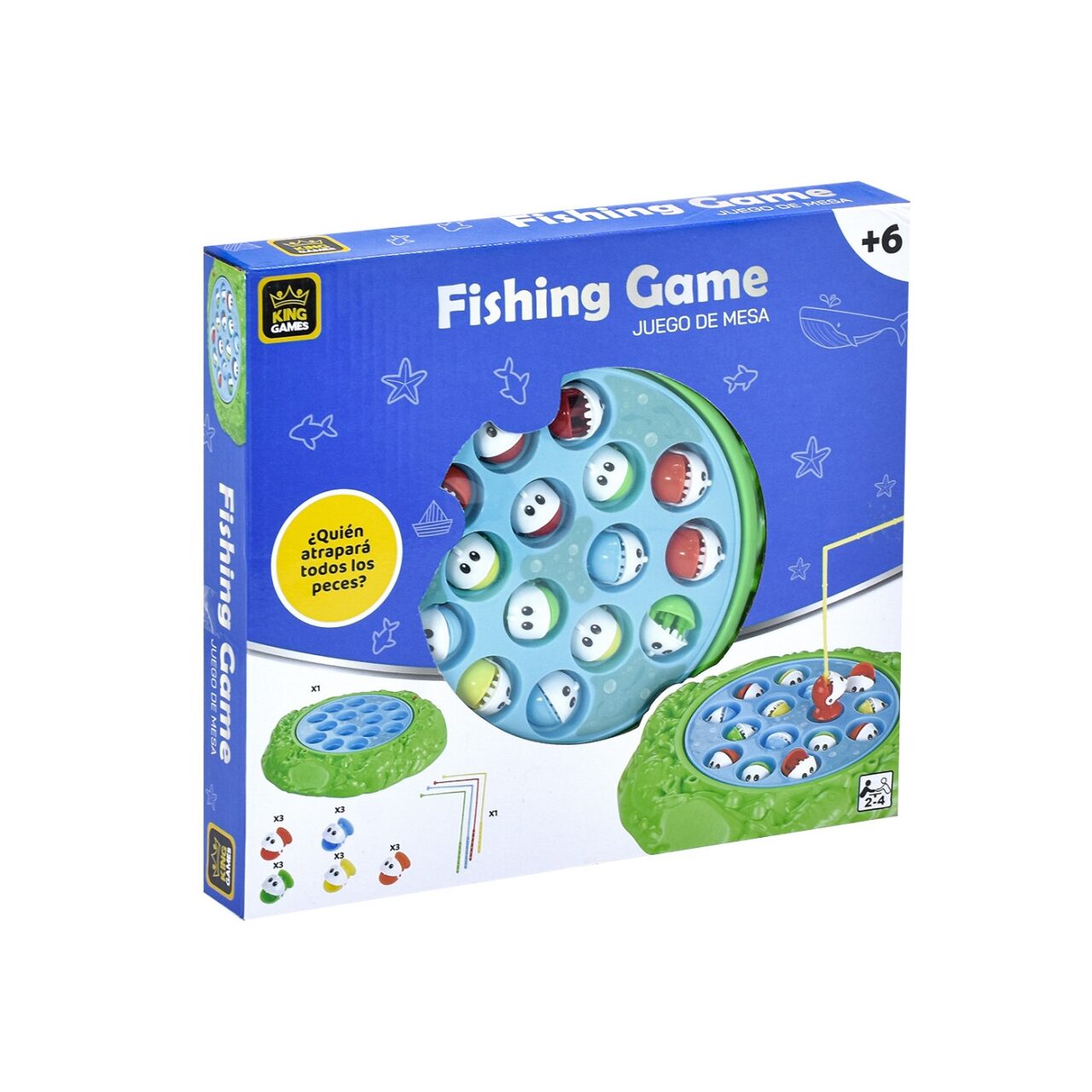 Pesca Giratoria 15 Peces y 4 Cañas King Games img #2