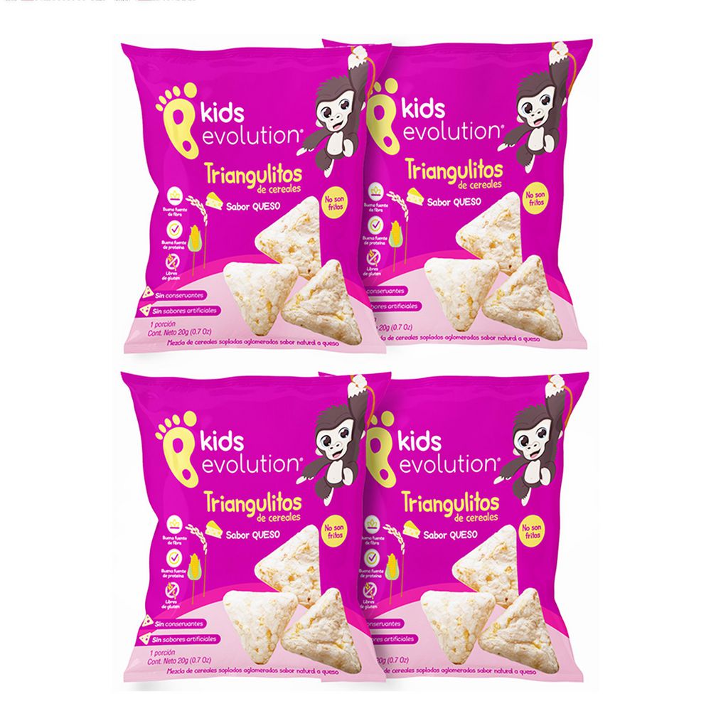 Pasabocas Kids Evolution triangulito de cerdo queso (80  gr) img #1
