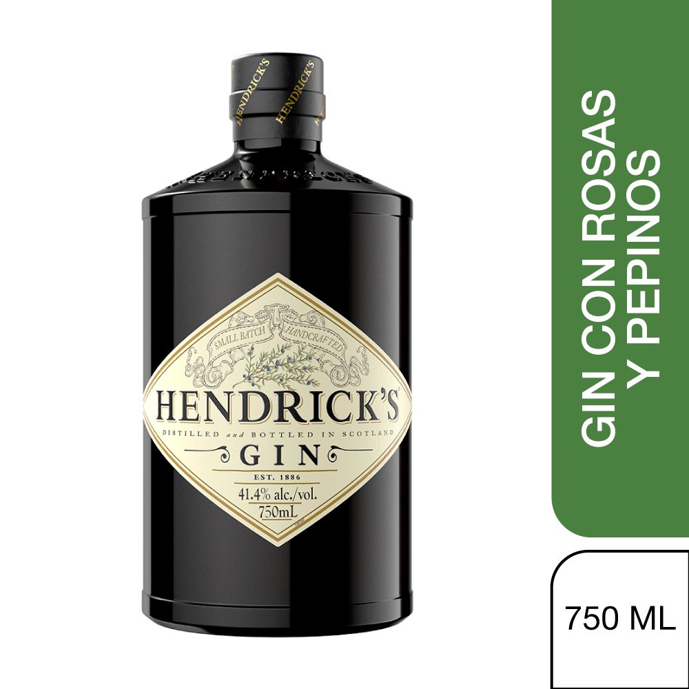 Ginebra HENDRICKS Con rosas y pepinos (750  ml) img #1