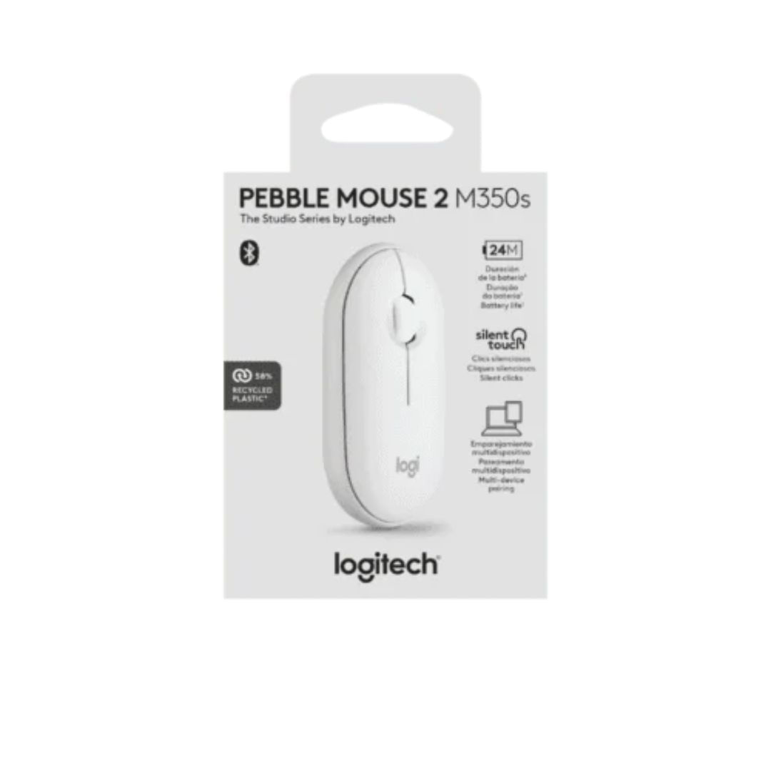 Mouse Logitech M350s Inalámbrico Pebble 2 Blanco img #5