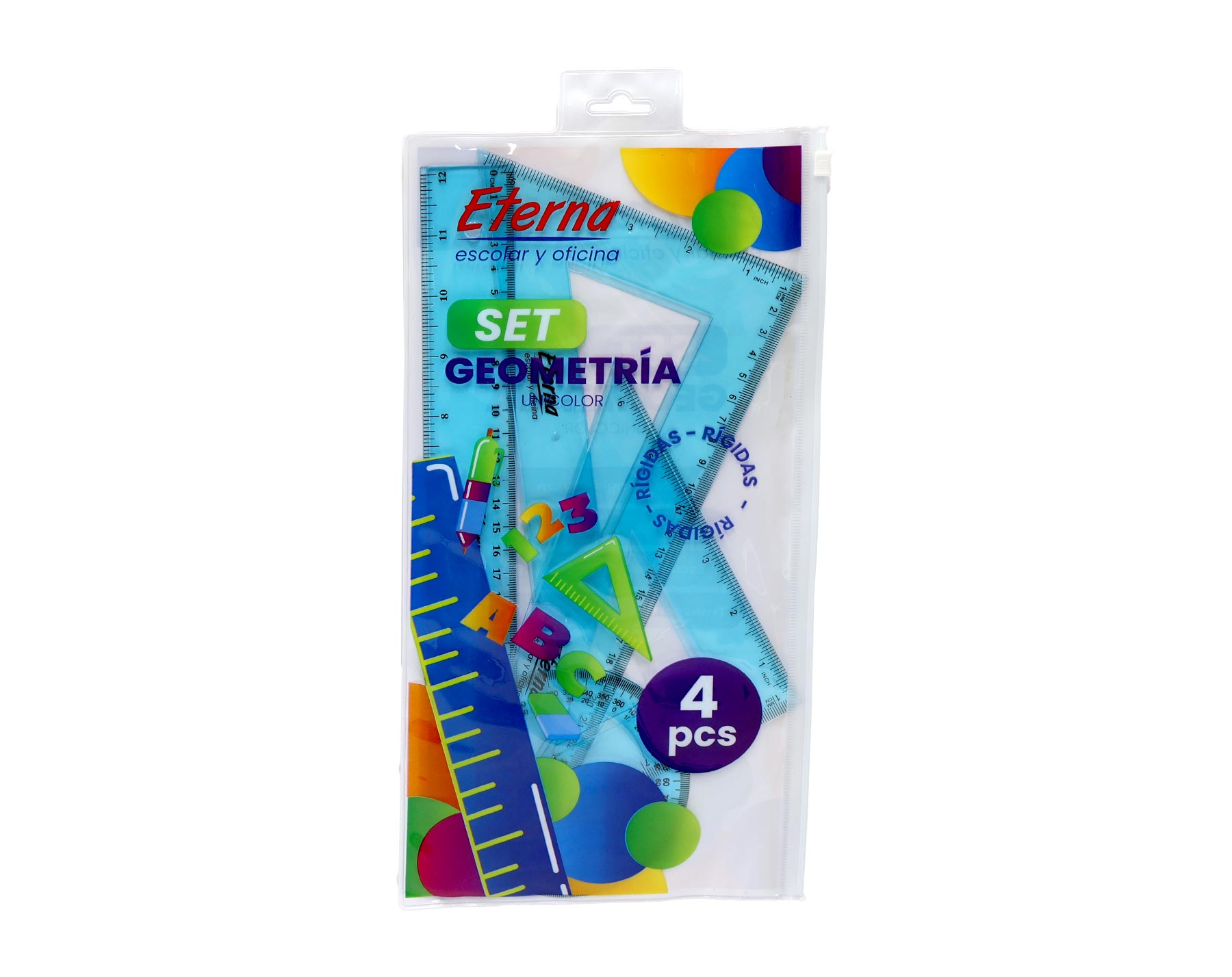 Set Juego Geométrico Fluorescente x4 PCS Eterna img #1