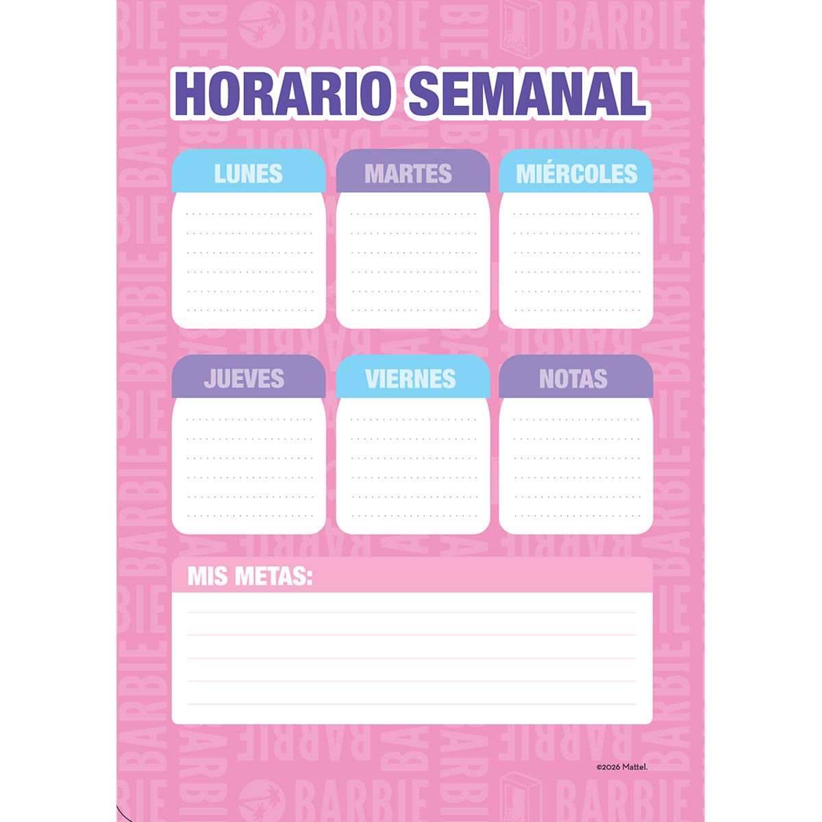 Cuaderno Argollado Pasta Dura  Barbie Superstar img #5