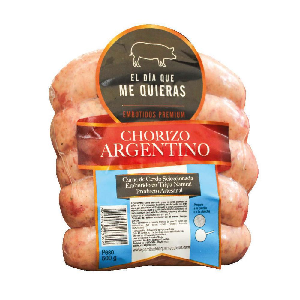 Chorizo EL DIA QUE ME QUIERAS argentino (500  gr) img #1