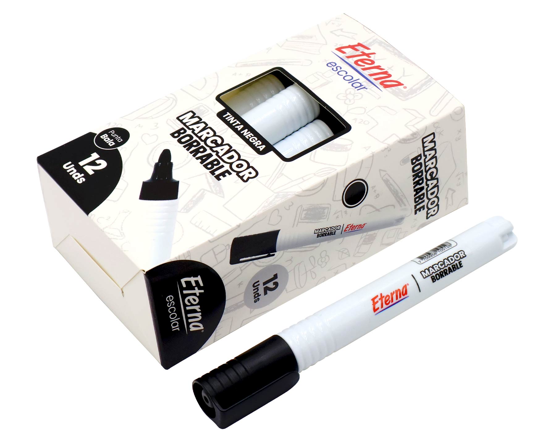 Marcador Borrable Negro Punta Bala x1 PC Eterna img #3