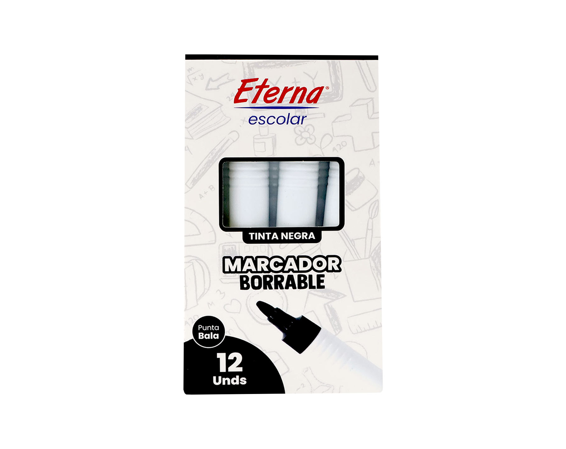 Marcador Borrable Negro Punta Bala x1 PC Eterna img #1