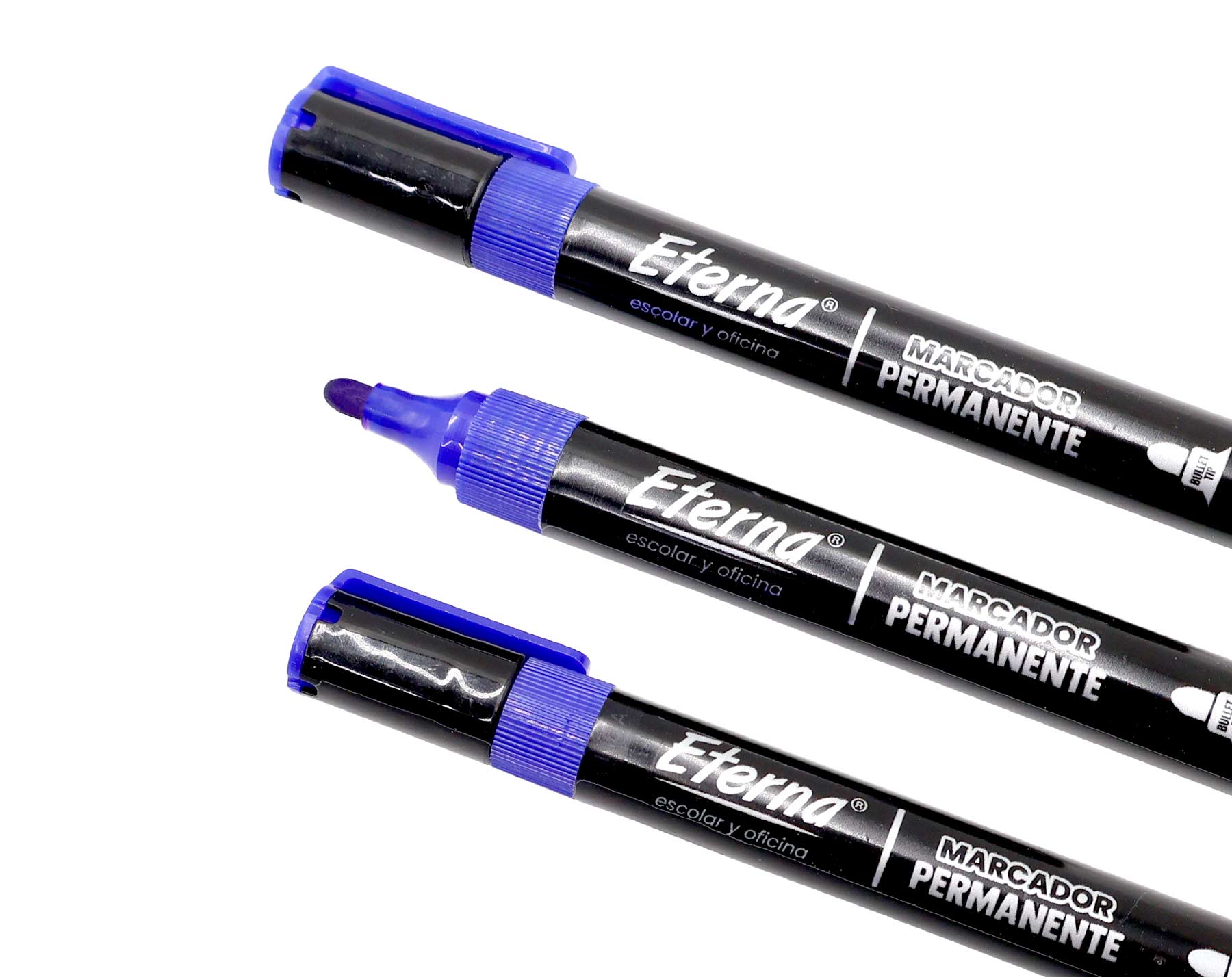 Marcador Azul Permanente x1PC punta bala 3mm Eterna img #3