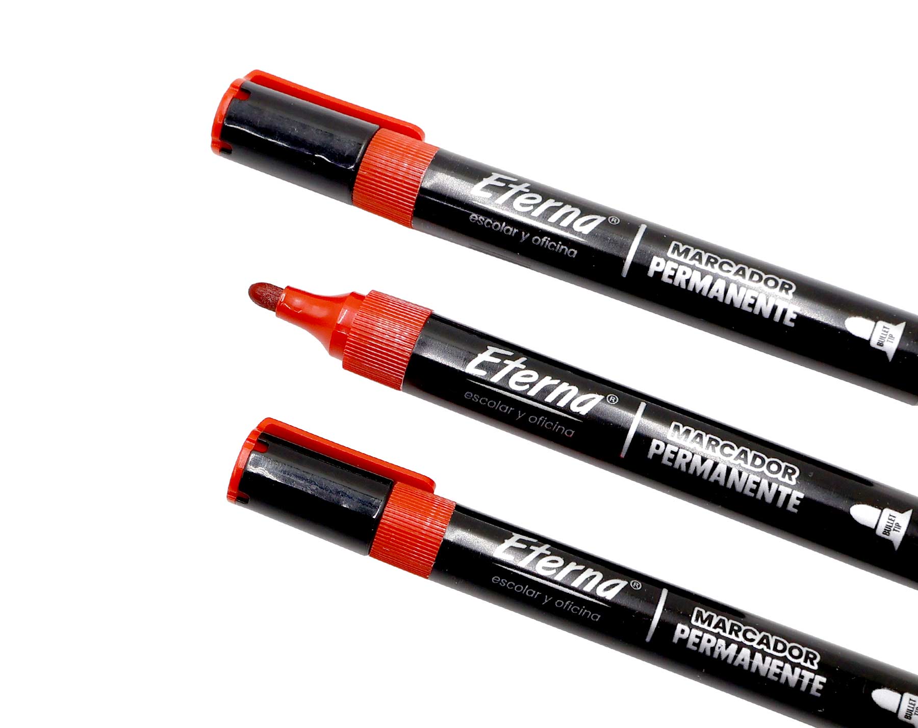 Marcador Rojo Permanente x1PC punta bala 3mm Eterna img #3