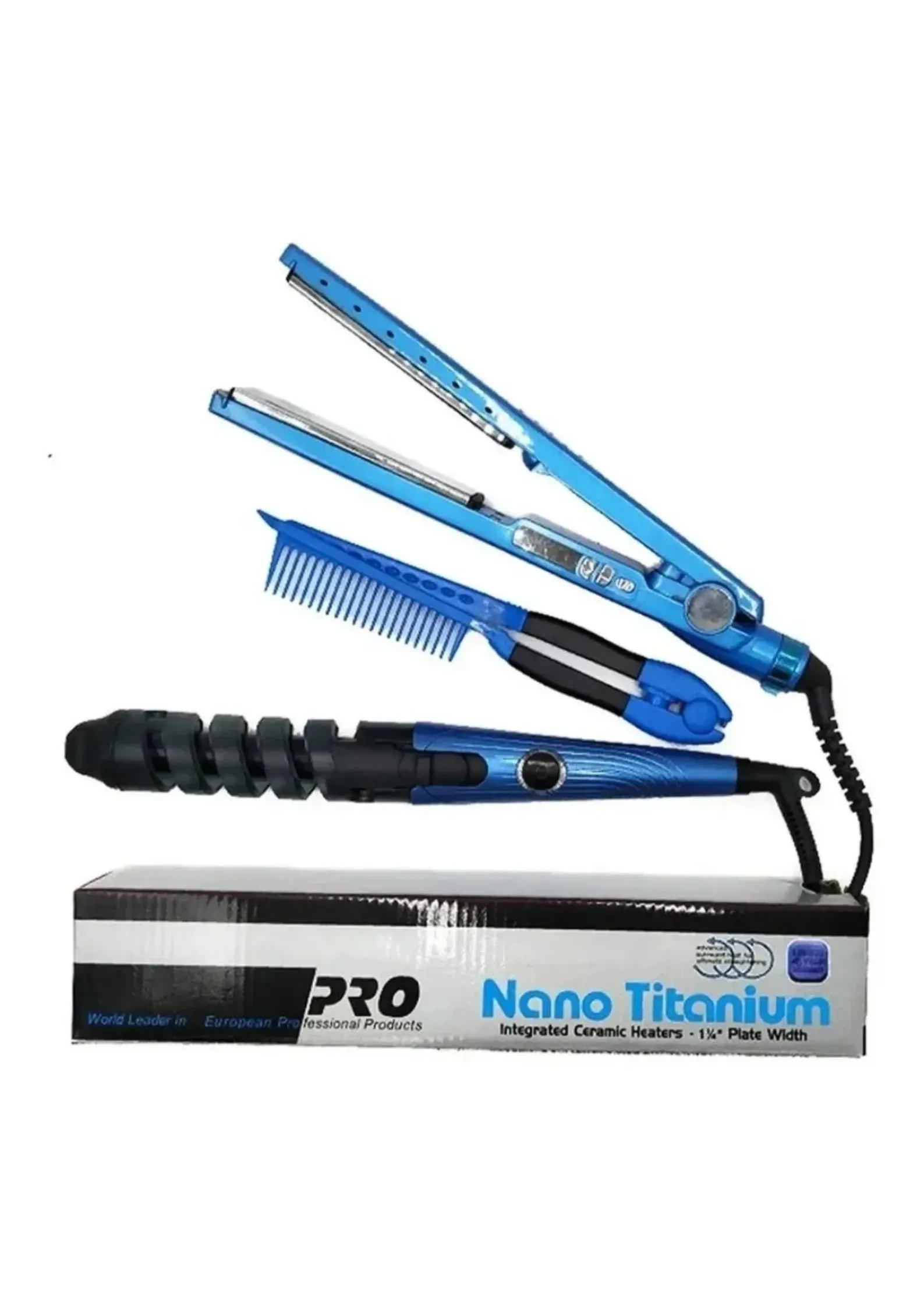 Combo Nano Titanium Plancha, Peine Y Rizador img #3