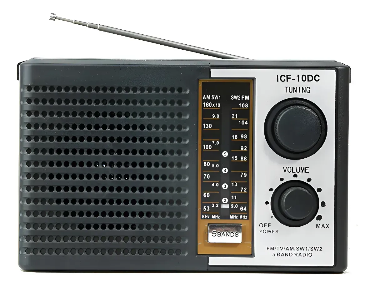 Radio Portátil 4 Bandas AM FM SW1 SW2 a Recargable. img #1